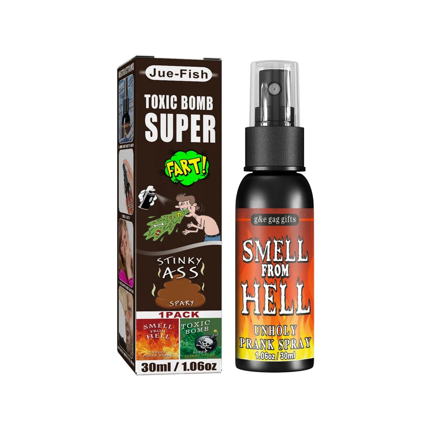 30Ml Poop Spray Creative Liquid Fart Gag Prank Joke Spray Funny Toy Non-Toxic Stink Bombs Extra Strong Smelly Stinky Gas Spray