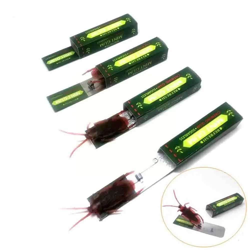 2022 April Fool'S Day Prank Trick Toy Surprised Cockroaches Gum Chewing Gum Pull Head Spoof Toys Gags Jokes Funny Toys for Y0R1