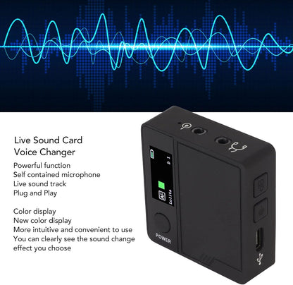 Handheld Mini Voice Changer Device, 11 Sound Effects Portable Voice Changer Device, Mini Voice Changer Device with Plug and Play, Voice Disguiser for Androids for Ios