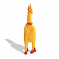 Screaming Chicken Squeezing Sound Toy Pet Dog Chewing Toys Stress Relieving Toys Durable Yellow Rubber Breathable Chicken Gifts